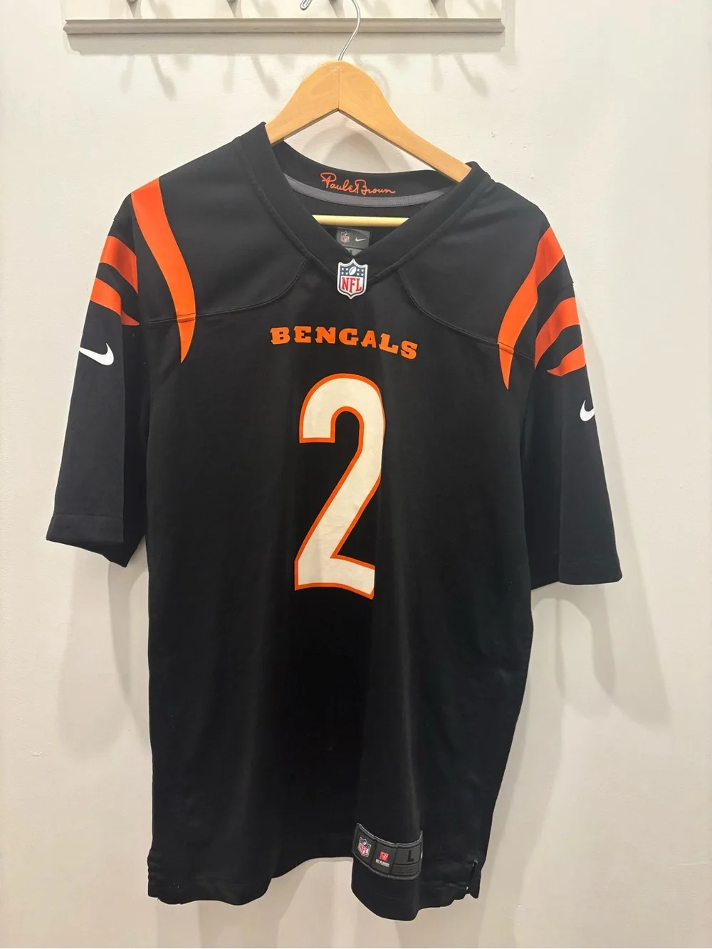 Nike Cincinnati Bengals #2 Black & Orange Jersey